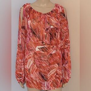 Jennifer Lopez Cold Shoulder Blouse Women's